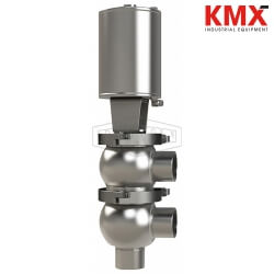 SSV Series Single Seat Valve, Divert F Body, Weld, Double Acting Actuator (Air-To-Air) D04A30B3PV