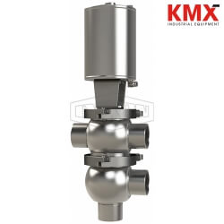 SSV Series Single Seat Valve, Divert TL Body, Weld, Double Acting Actuator (Air-To-Air) D06A10B3PV