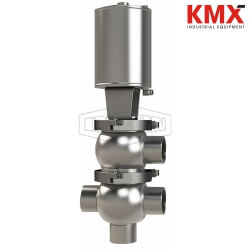 SSV Series Single Seat Valve, Divert LT Body, Weld, Spring Return Actuator (Air-To-Lower) D07A10B2PV