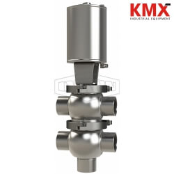 SSV Series Single Seat Valve, Divert TT Body, Weld, Double Acting Actuator (Air-To-Air) D08A25B3EV