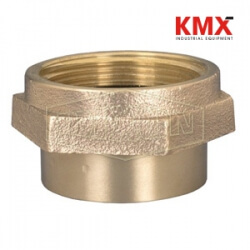 Double Female Hex Nipple Brass FFH15F15F