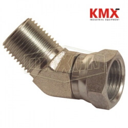 45° Male NPTF x Female NPSM Swivel Nut Elbow 1503-12-12