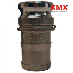 Global Cam & Groove Type E Adapter x Hose Shank G125-E-SS