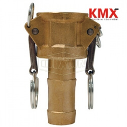 Global Cam & Groove Type C Coupler x Hose Shank G300-C-BR