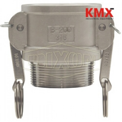 Global Cam & Groove Type B Coupler x Male NPT G400-B-SS