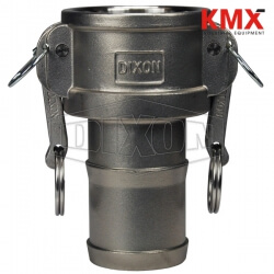 Global Cam & Groove Type C Coupler x Hose Shank G75-C-SS