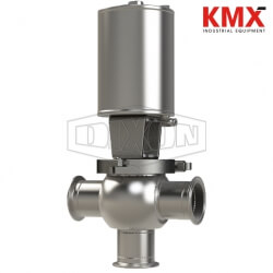 SSV Series Single Seat Valve, Shut-Off T Body, Clamp, Spring Return Actuator (Air-To-Raise) S02A15C1PV