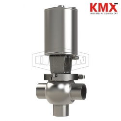 SSV Series Single Seat Valve, Shut-Off T Body, Weld, Double Acting Actuator (Air-To-Air) S02A25B3EV