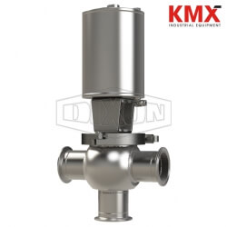SSV Series Single Seat Valve, Shut-Off T Body, Clamp, Double Acting Actuator (Air-To-Air) S02A40C3EV