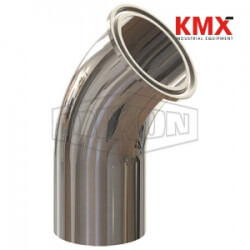 BioPharm 45° Clamp x Weld Elbow T2KM-075PL