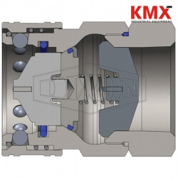 DQC V-Series Snap-Tite H/IH Interchange Valved Female Coupler 12VBF12-SS