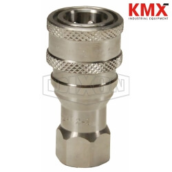 DQC H-Series ISO-B Poppet Valve Female Threaded Coupler 2HBF2-S