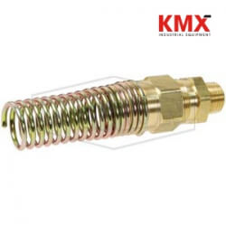 Air Brake Rubber Hose Male Connector with Spring Guard 68RBSG-0806