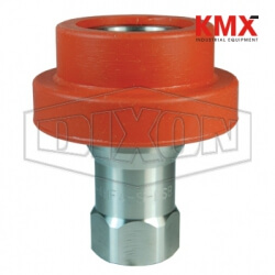 DQC H-Series ISO-B Food Grade Silicone Flanged Female Threaded Coupler D-4HF4-S-FSB