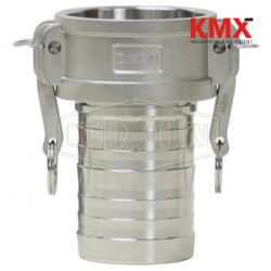 Global Crimp Style Cam & Groove Type C coupler x hose shank G600-C-ALCR