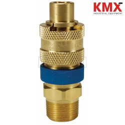 Dix-Lock® N-Series Interchange Male Head x Male Threaded Safety-Lock End Plug N4M4-B-LS