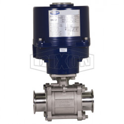 Electrically Actuated 3-Piece Sanitary Stainless Ball Valve BV2CV-075CC-EA