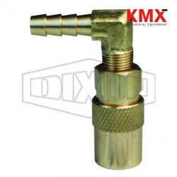 DQC CM-Series Industrial Mold Interchange Valved Coupler 90° Hose Barb 2CM9S2-B