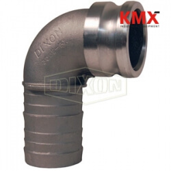Cam & Groove 90° Type E Adapter x Hose Shank Elbow 300E-90AL