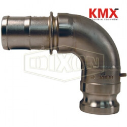 Cam & Groove 90° Type E Adapter x Hose Shank Elbow 300E-90SS