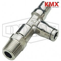 Nickel-Plated Brass Legris Push-In Male Run Tee 36930420