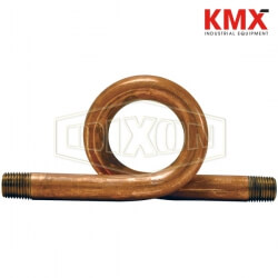 180° Steam Gauge Siphon Red Brass 401-01