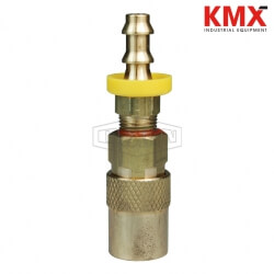 DQC CM-Series Industrial Mold Interchange Unvalved Coupler Push-Loc Barb 4CMB6-B-E