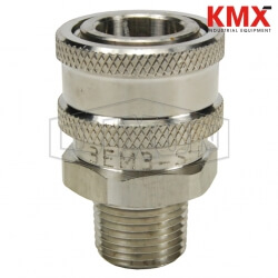 DQC E-Series Straight Through Interchange Male Coupler 4EM4-S