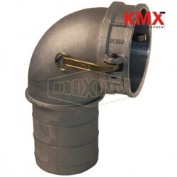 Cam & Groove 90° Type C Coupler x Hose Shank Elbow 600C-90AL