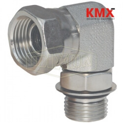 90° SAE O-ring Boss x Female NPSM Swivel Nut Elbow 6901-4-6