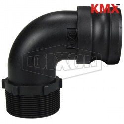 Polypropylene Cam & Groove Type F 90° Elbow Adapter x Male NPT 90PPF150