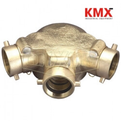 Triple Clapper Siamese Connection Bottom Outlet 90TCS4025F