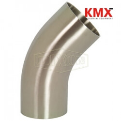 Polished 45° Weld Elbow with Tangent B2KS-G150P