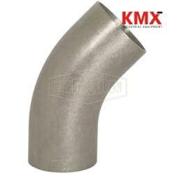 Unpolished 45° Long Weld Elbow with Tangent B2KS-R100U