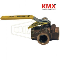 3-Way Brass Diverting Ball Valve L Flow BBV100TW