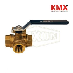 3-Way Brass Diverting Ball Valve T Flow BBV125DTW