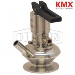BSV Series Dixon/Rieger 3A Sample Valve, Single Port with Pneumatic Actuator with Self Closing Lever BSVS-SC300B050