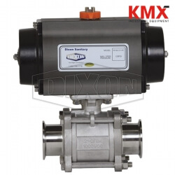 Pneumatically Actuated 3-Piece Sanitary Stainless Ball Valve BV2CV-050CC-BCC