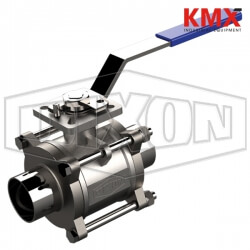 2-Way Encapsulated Sanitary 3 Piece Stainless Steel Ball Valve BV2CV-100BB-A