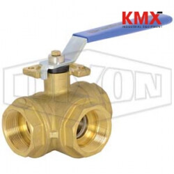 3-way Industrial Brass Ball Valve BV3BVLR-2501-A