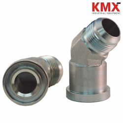 45° Flange Elbow x Male JIC Hydraulic Adapter C6245F1212